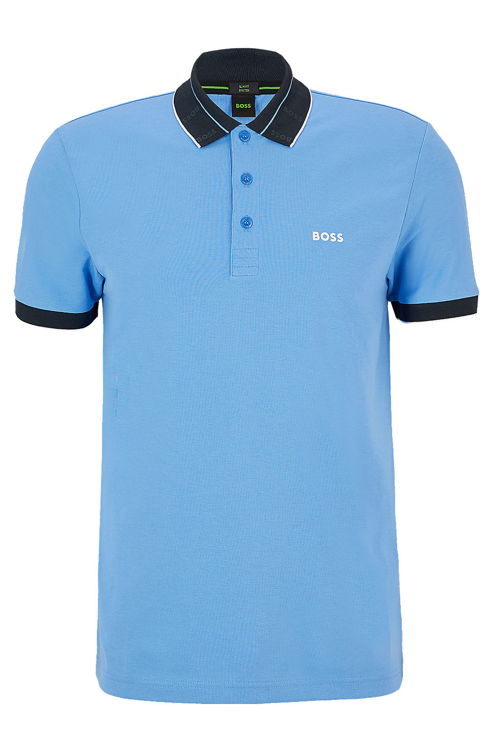 BOSS - Slim-fit polo shirt with logo-print collar