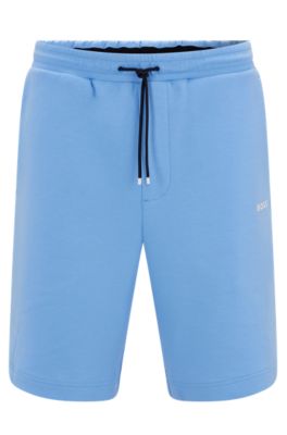BOSS - Cotton-blend regular-fit shorts tape logo with