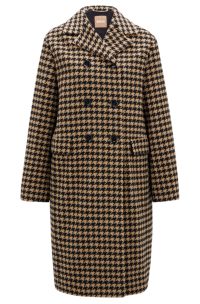 Houndstooth shop wool coat