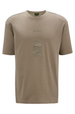 - BOSS BOSS x AJBXNG Interlock-cotton relaxed-fit T-shirt