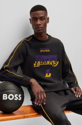 Boss x NFL Cotton-Blend Sweatshirt with Collaborative branding- Bengals | Men's Tracksuits Size S