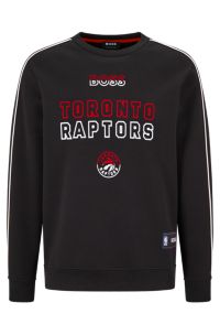 Sweat Regular Fit en coton mélangé avec logo de notre partenariat, NBA RAPTORS