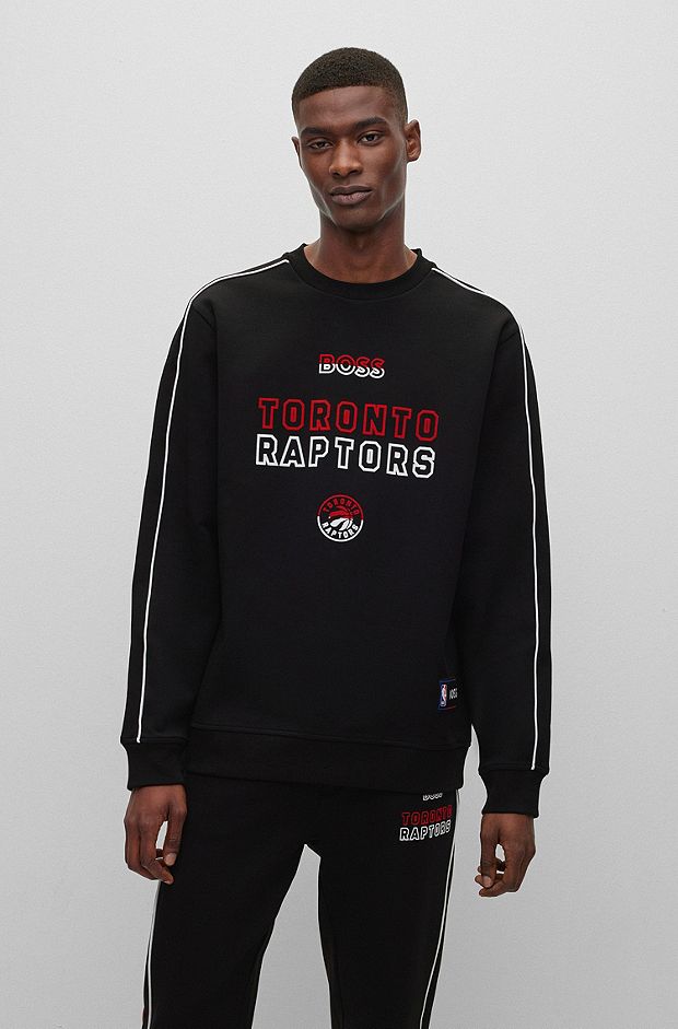 Cotton-blend regular-fit sweatshirt with collaborative branding, NBA RAPTORS