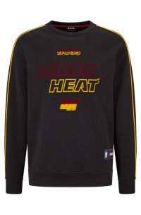 Sweat Regular Fit en coton mélangé avec logo de notre partenariat, NBA MIAMI HEAT