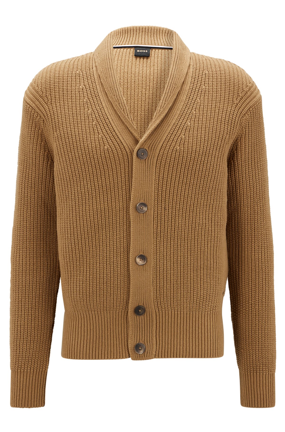 EG Knit Cardigan 23F1B030 Brown Poly/Wool Melange Knit – Capsule