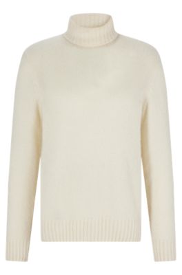 BOSS - Rollneck sweater in cashmere, silk and wool