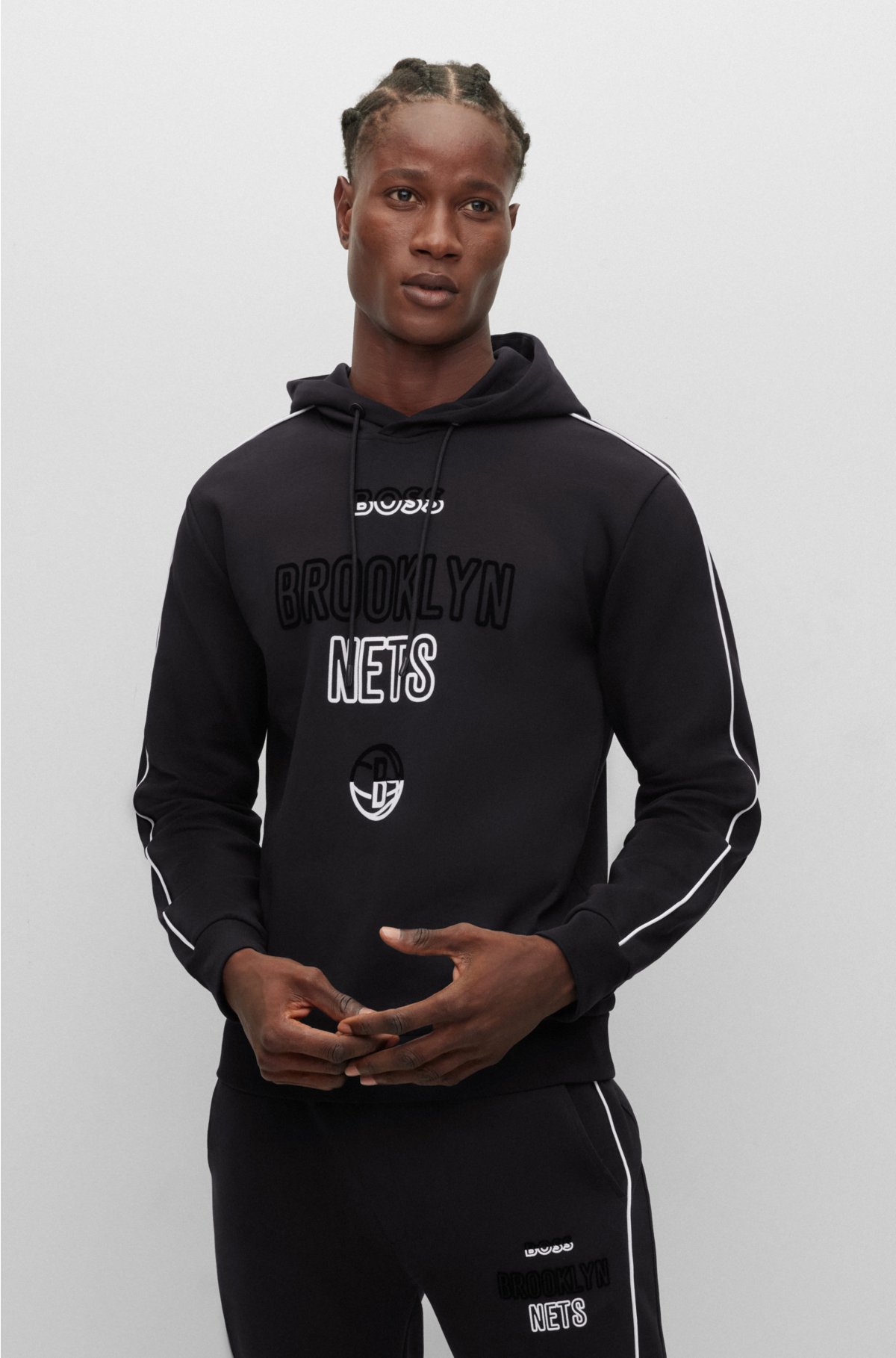 Boss & NBA Cotton-Blend Hoodie- NBA Raptors | Men's Tracksuits Size 2XL