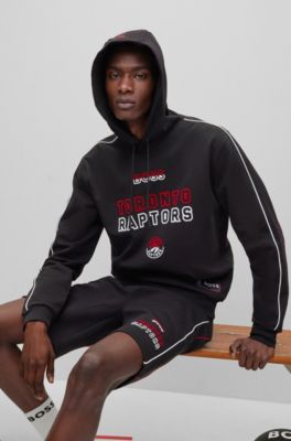 BOSS - BOSS u0026 NBA cotton-blend hoodie