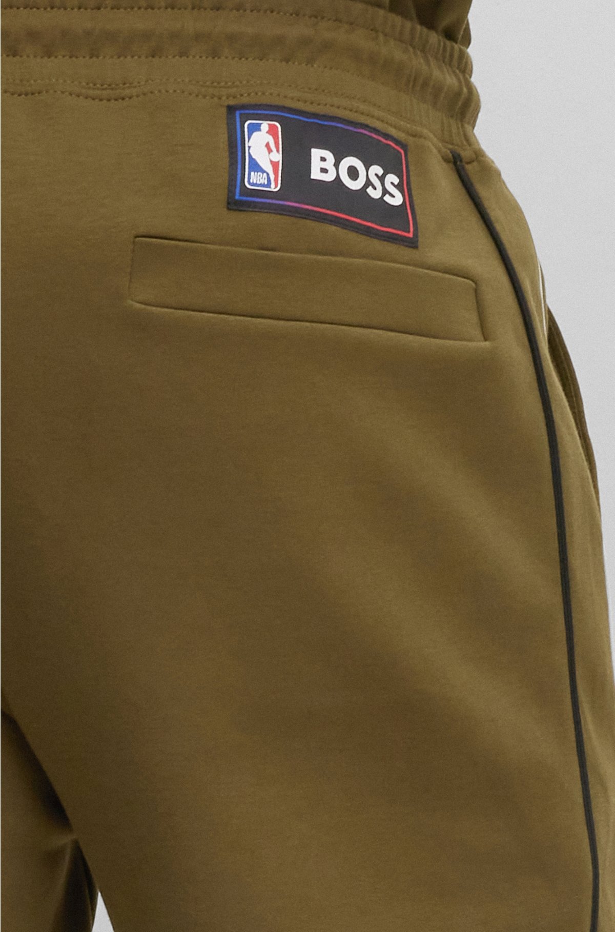 BOSS - BOSS & NBA cotton-blend tracksuit bottoms