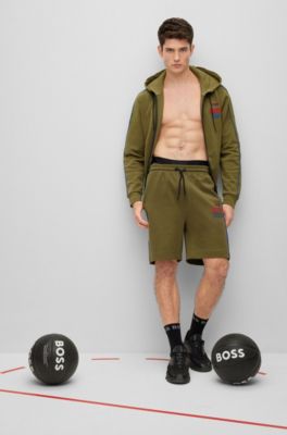 BOSS - BOSS u0026 NBA cotton-blend zip-up hoodie