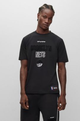 T-shirt T_Basket_4 BOSS X NBA, Relaxed fit BOSS ORANGE, Black