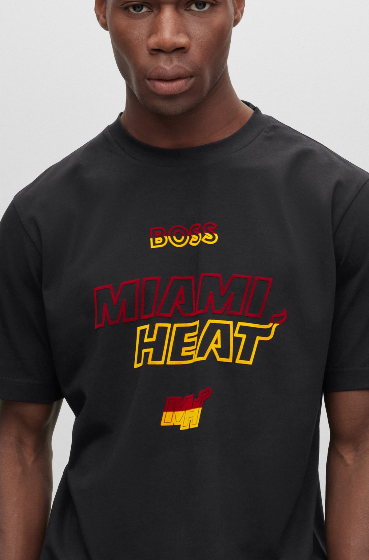 Miami Heat Nike Block Graphic T-Shirt - White - Mens