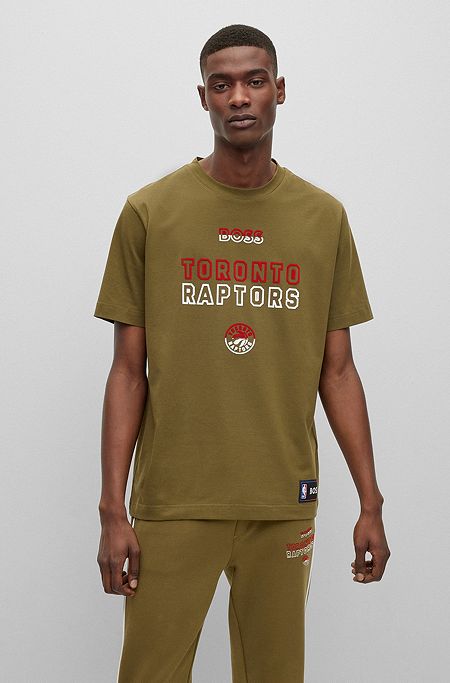 BOSS & NBA stretch-cotton T-shirt, NBA RAPTORS