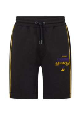Hugo Boss Boss & Nba Cotton-blend Shorts In Nba Lakers