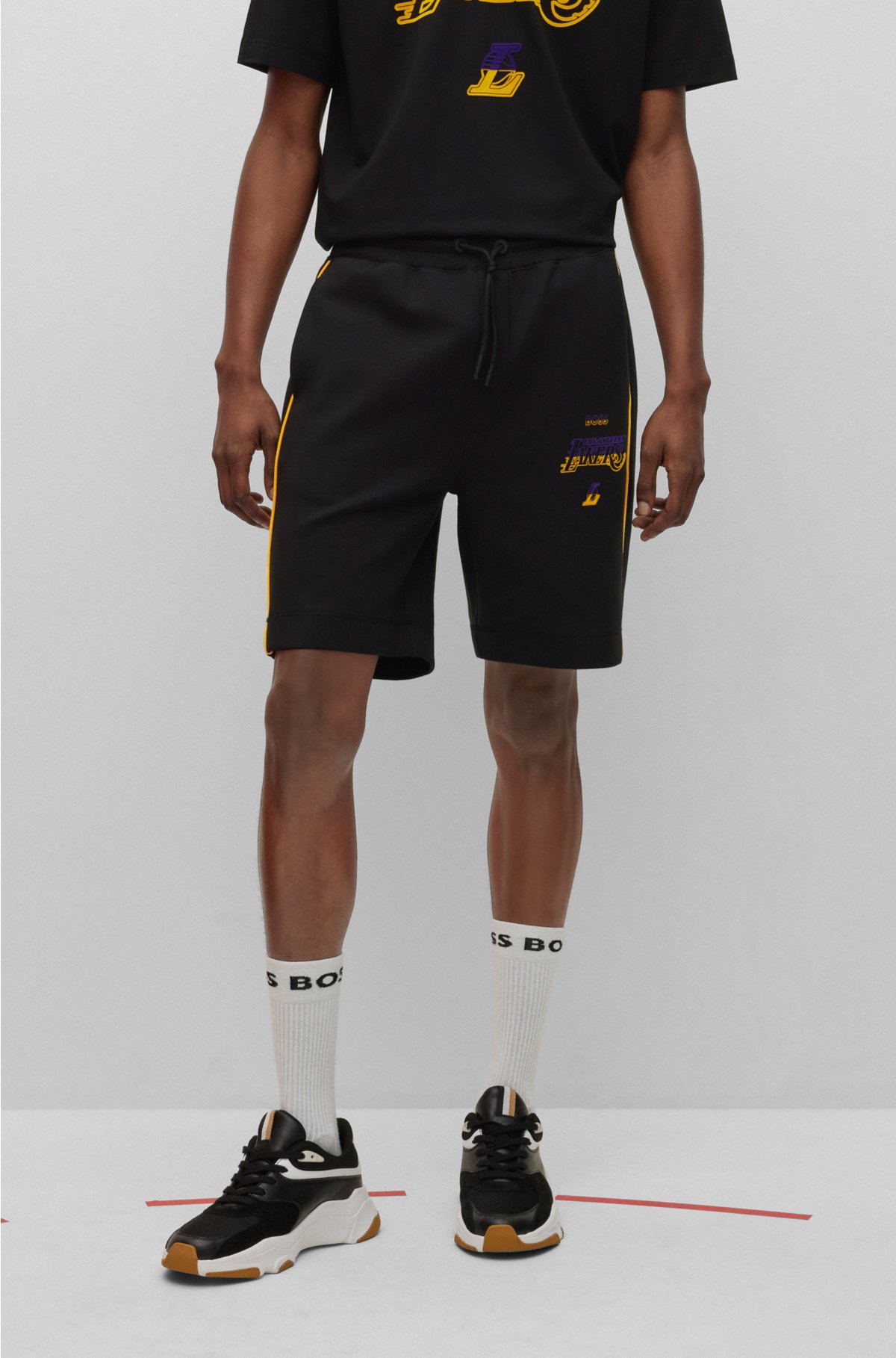 BOSS - BOSS & NBA cotton-blend shorts