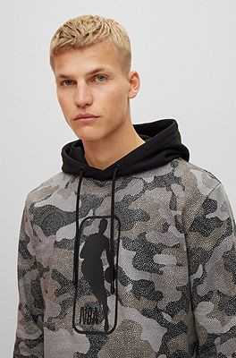 Hugo Boss Boss & Nba Cotton-jersey T-shirt With Camouflage Pattern In Nba  Generic