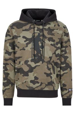 BOSS - BOSS u0026 NBA cotton-terry hoodie with camouflage pattern
