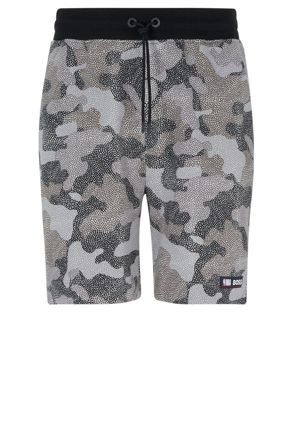 BOSS - BOSS & NBA cotton-terry shorts with camouflage pattern
