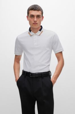 white formal polo shirt