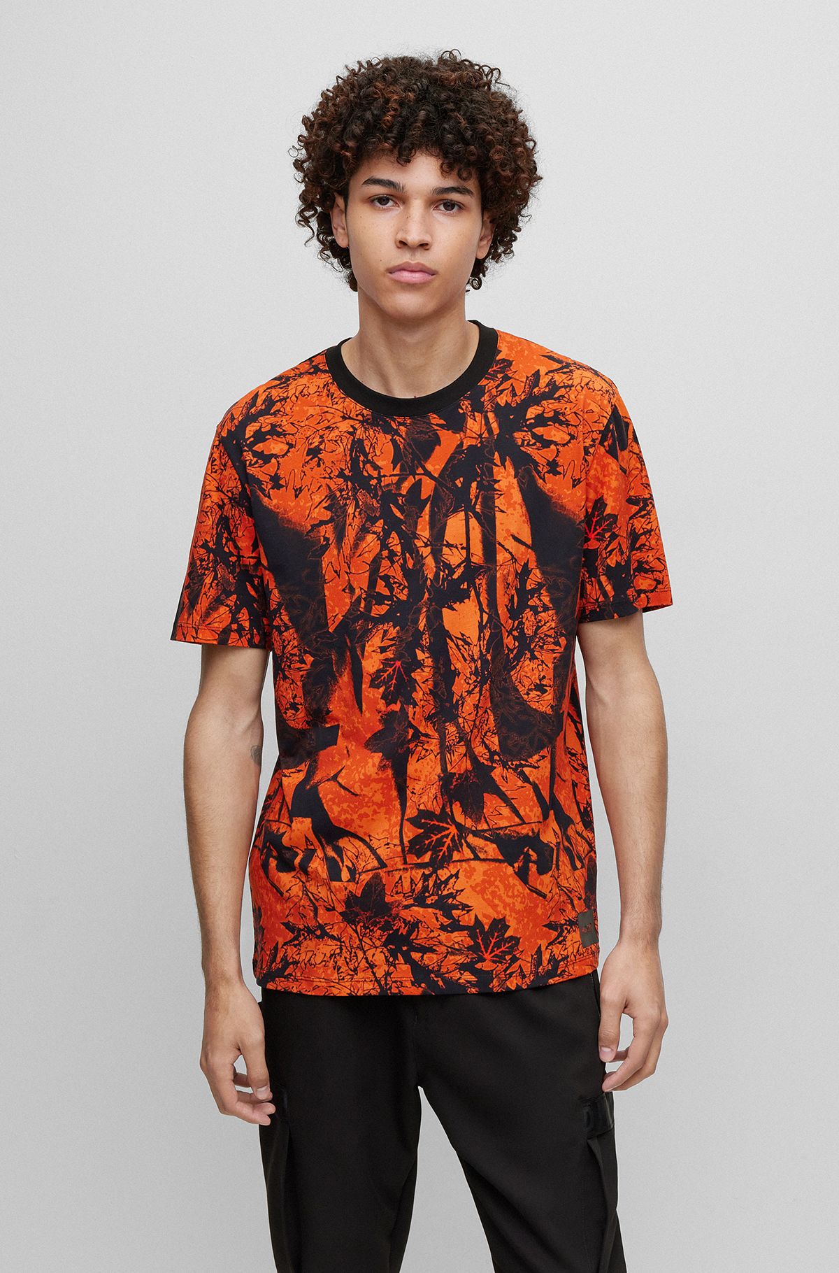 Print T-Shirts in Orange by HUGO BOSS |