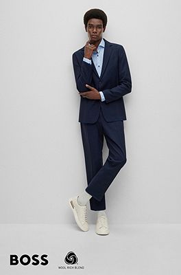 BOSS - Slim-fit suit in a performance-stretch wool blend