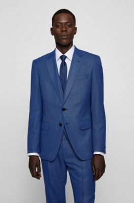 BOSS - Slim-fit three-piece suit in stretch wool