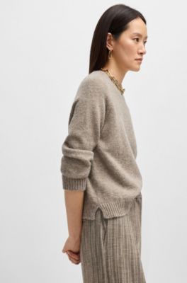 Crew-neck sweater in a regular fit, Light Grey