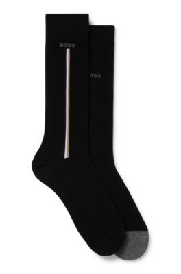 Shop Hugo Boss Two-pack Of Regular-length Socks In Black