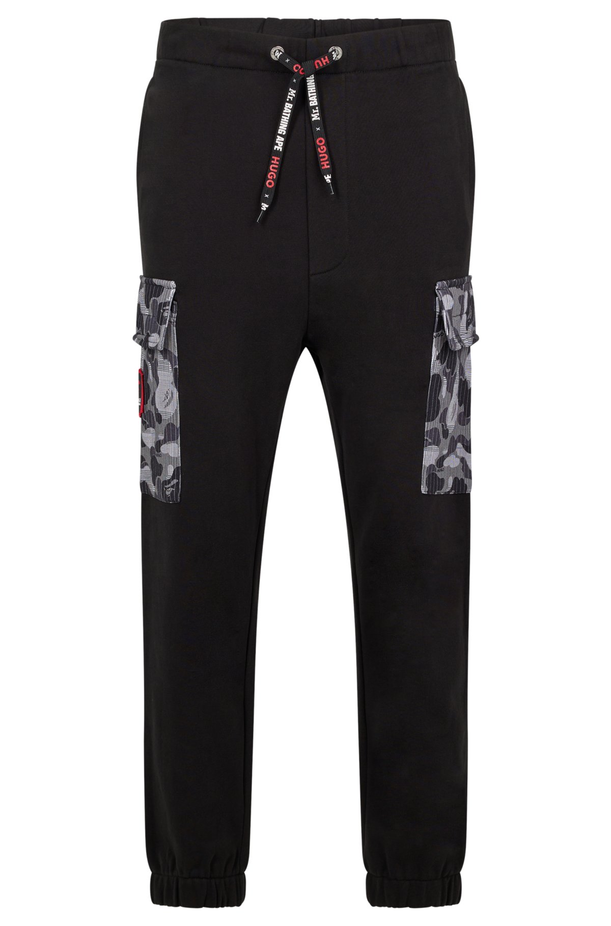 HUGO - Cotton-jersey tracksuit camouflage bottoms pattern with