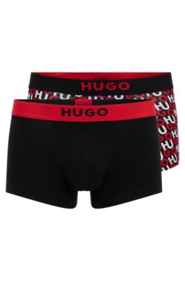 BOSS - Stretch-microfibre trunks with logo waistband