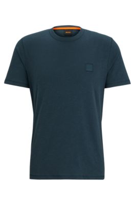 Hugo Boss Cotton-jersey Regular-fit T-shirt With Logo Patch In Light Green