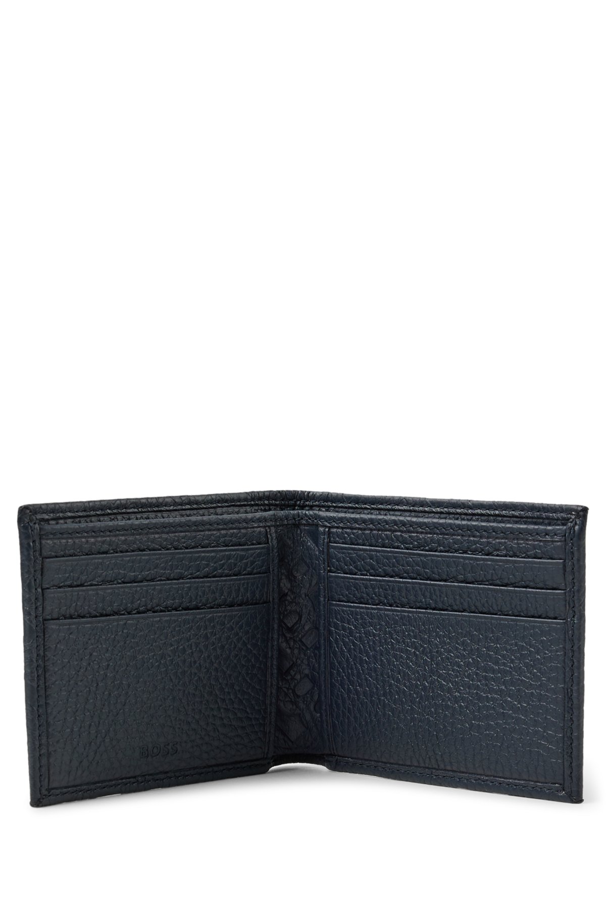 BOSS - Grained-leather envelope bag with embossed monograms