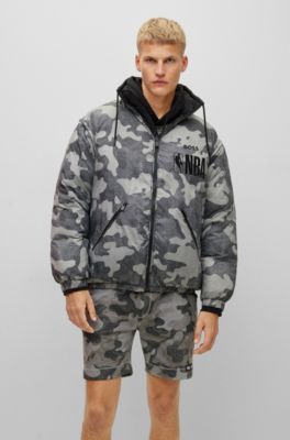 BOSS - BOSS & NBA reversible puffer jacket in oversize-fit