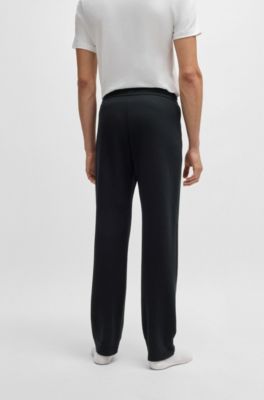 Pajama bottoms with embroidered logo, Black