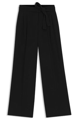Pantalon coupe décontractée en crêpe japonais infroissable