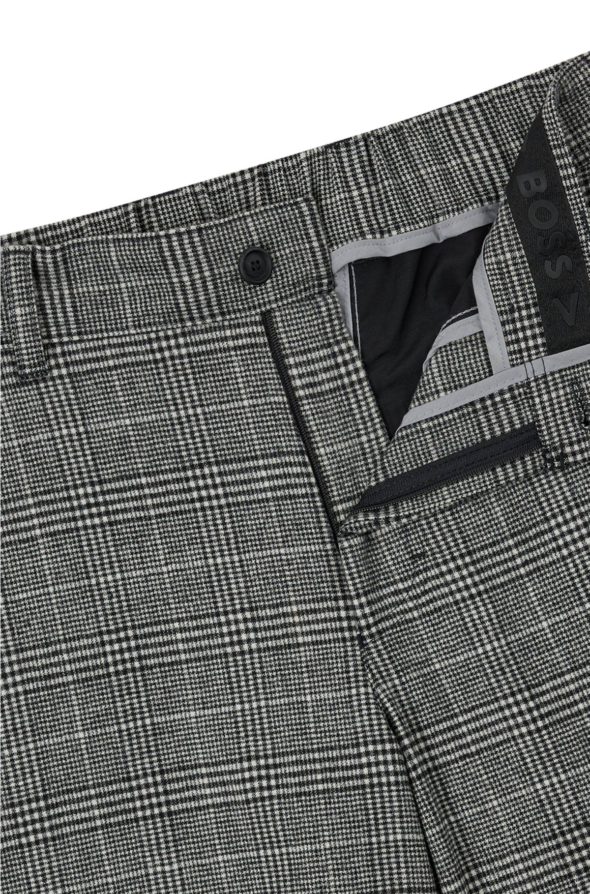 Newman Tapered Suit Trouser Black Check