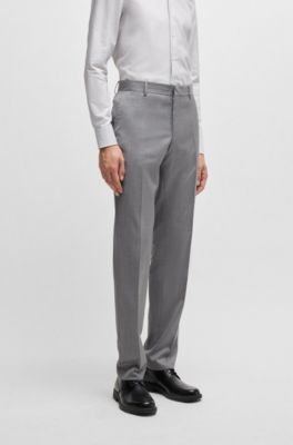 Slim-fit suit in performance wool serge, Grey