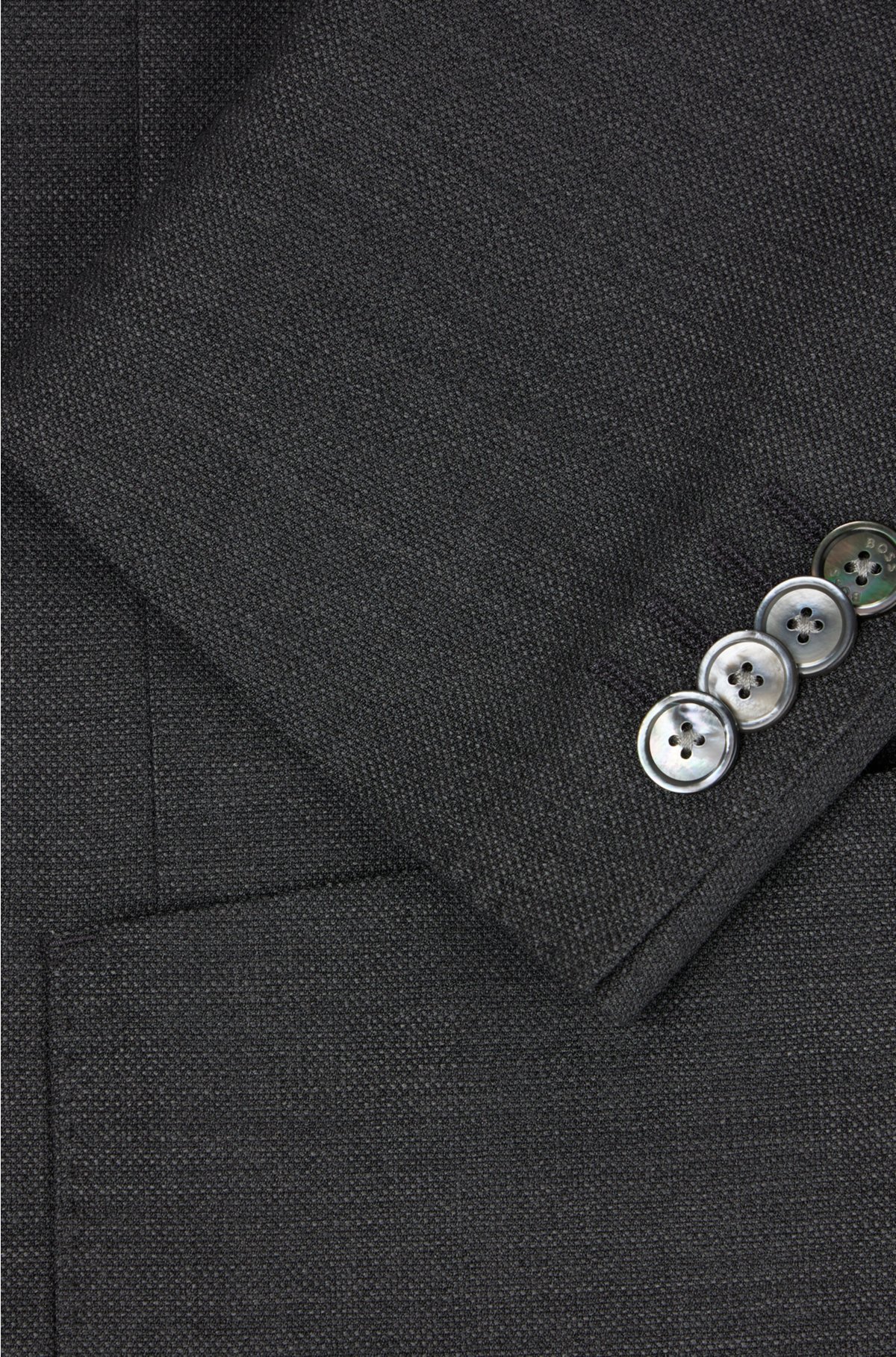 Black & Dark Gray Viscose Stripes Fabric Material Suit Jacket Ties Bags  Lining
