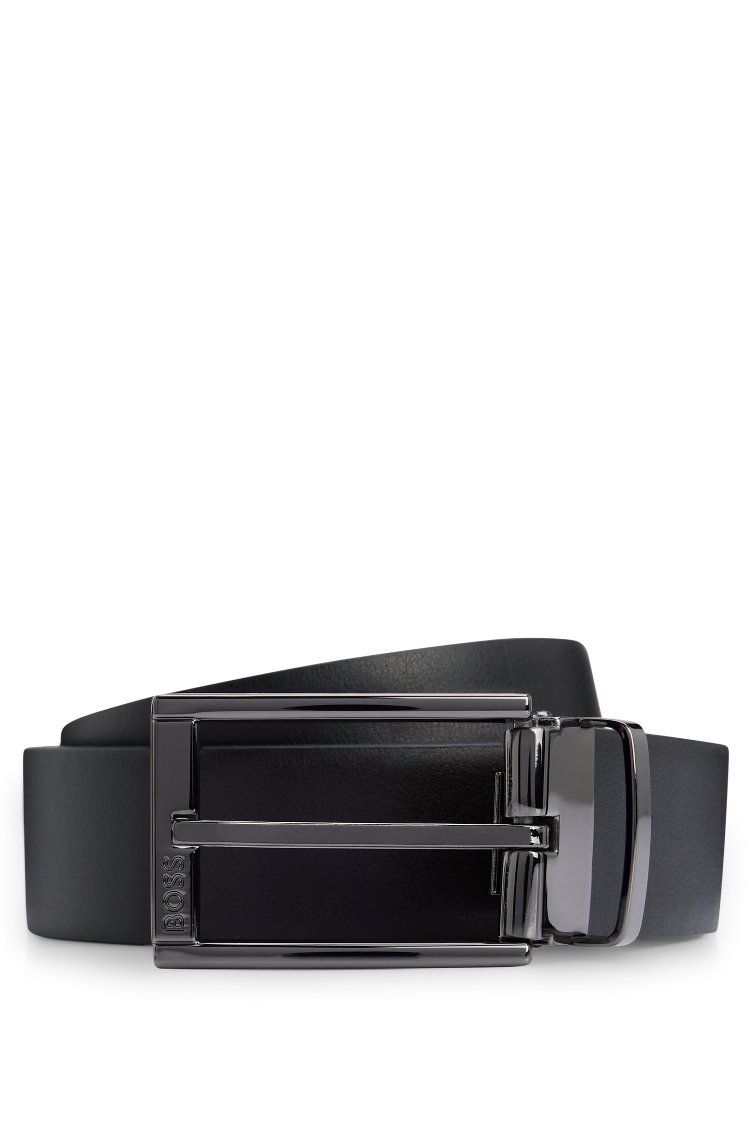 Reversible belt in Italian leather