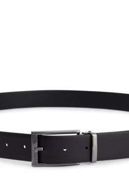 Reversible belt in Italian leather, Black