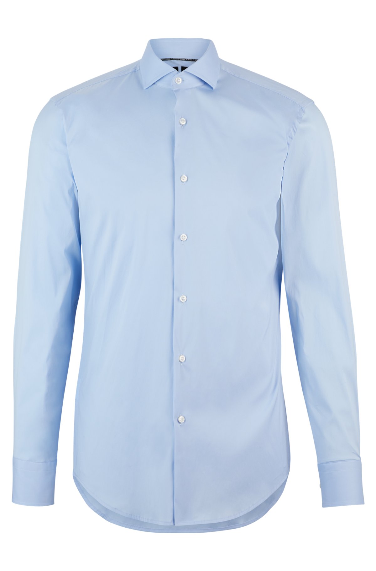 easy-iron shirt in poplin cotton-blend BOSS Slim-fit -