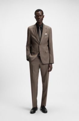 Camisa slim fit en popel&iacute;n de algod&oacute;n de planchado f&aacute;cil, Negro