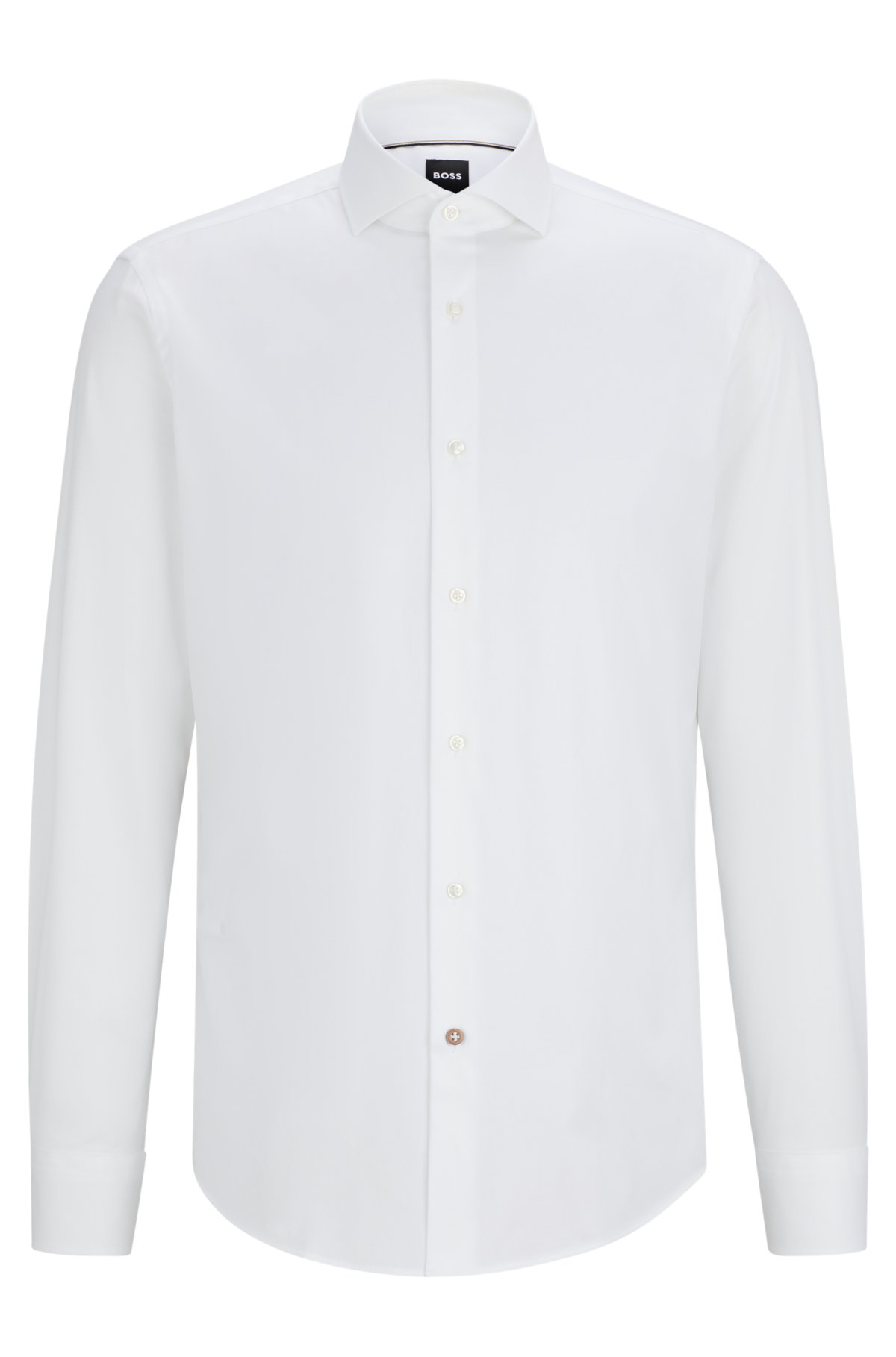 BOSS - Regular-fit shirt in stretch-cotton twill