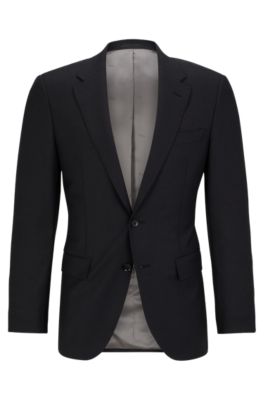 Hugo Boss Men's Single-breasted Jacket In Stretch Wool In Light Grey
