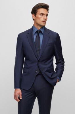 BOSS notched-lapels single-breasted blazer - Blue