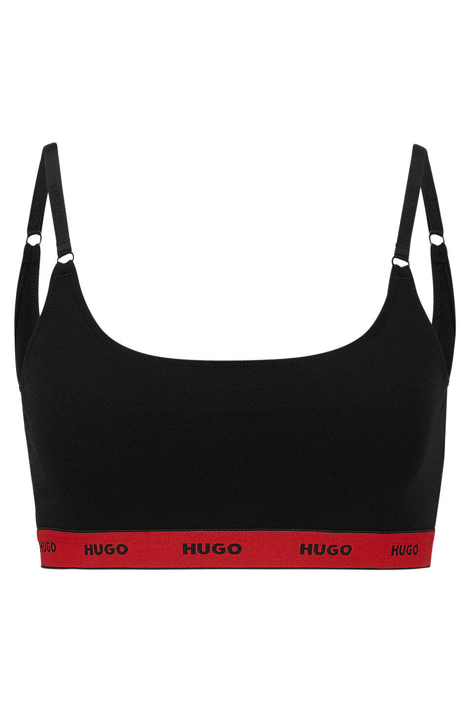 with Two-pack stretch-cotton bralettes - HUGO logo of bands
