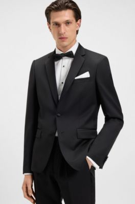 Easy-iron pocket square in cotton poplin, White