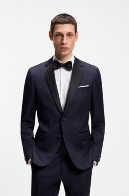 Easy-iron pocket square in cotton poplin, White