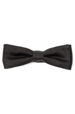 Hugo Boss Italian-made Bow Tie In Silk Jacquard In Black