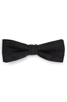 Pajarita de jacquard de seda confeccionada en Italia, Negro